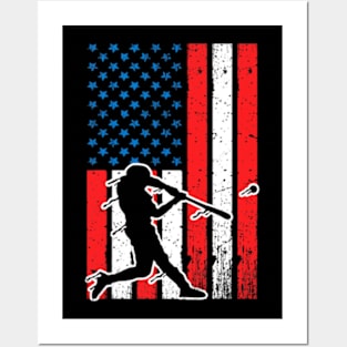 Baseball Lover Patriotic USA Proud Softball Baseball Posters and Art